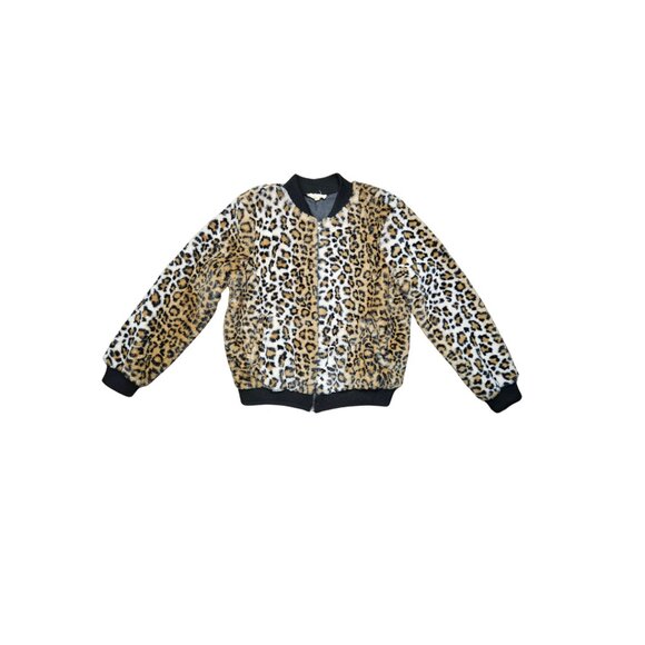 Promesa Women's Leopard Print Faux Fur Jacket - Size L - Picture 1 of 6